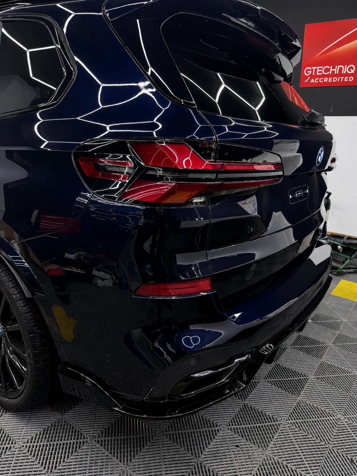 BMW X5 rear three-quarter view after PPF protection treatment — CarDetail Lab Dublin
