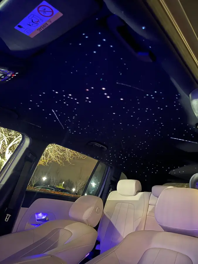 Mercedes-Benz GLB — OEM Ambient Lighting & Premium 1,100-Star Starlight Headliner vehicle enhancement project in Dublin