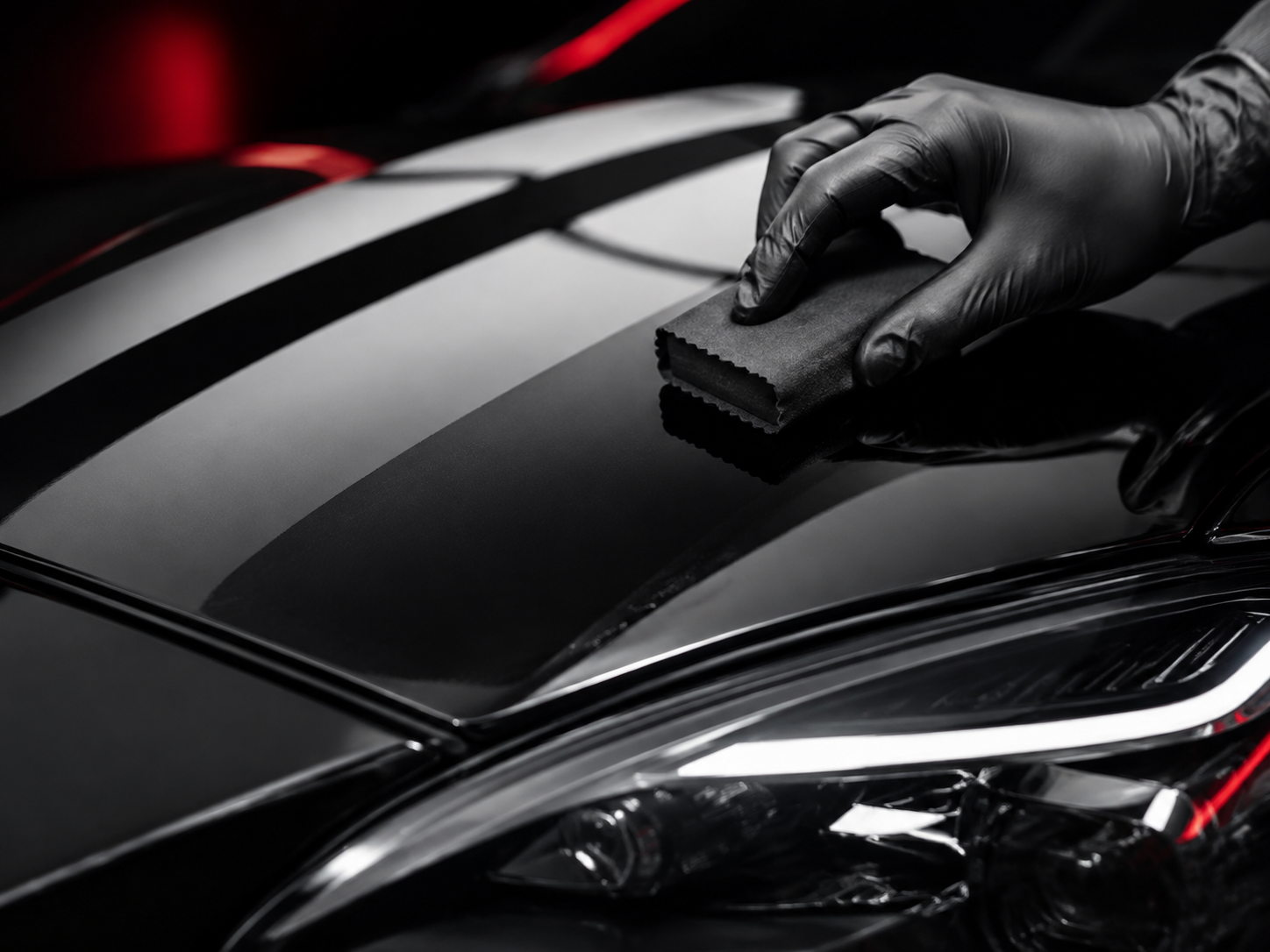 Comparison of uncoated vehicle paint and CSL-protected paint with hydrophobic water beading