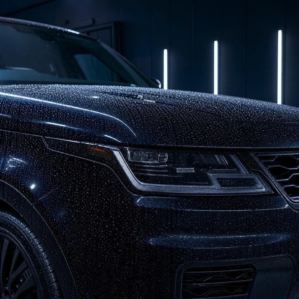 Ceramic coating maintenance wash and PPF-safe vehicle care in a controlled detailing studio